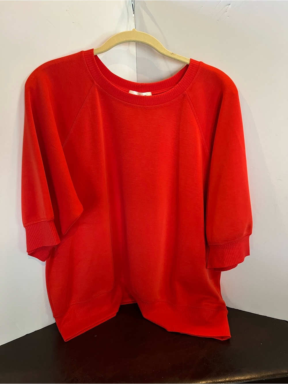 nine britton Bold Orange Short-Sleeve Sweatshirt